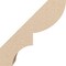 Ekena Millwork 3-inch W x 6-inch D x 6-inch H Ridgewood Rough Cedar Woodgrain TimberThane Knee Brace, Primed BRCUR03X06X06RIDRCPR - alternate 3